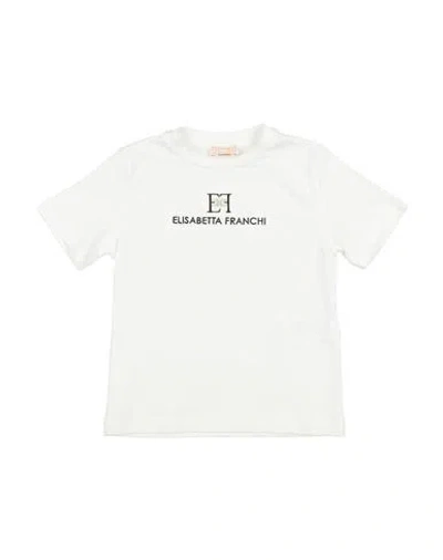 Elisabetta Franchi Babies'  La Mia Bambina Toddler Girl T-shirt White Size 5 Cotton, Elastane