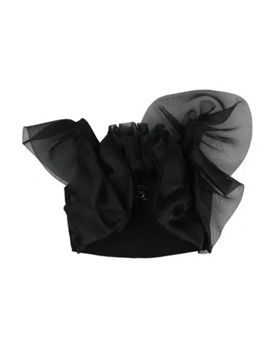 Elisabetta Franchi Babies'  La Mia Bambina Toddler Girl Top Black Size 4 Polyamide, Elastane, Polyester