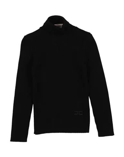 Elisabetta Franchi Babies'  La Mia Bambina Toddler Girl Turtleneck Black Size 6 Viscose, Polyester, Polyamide