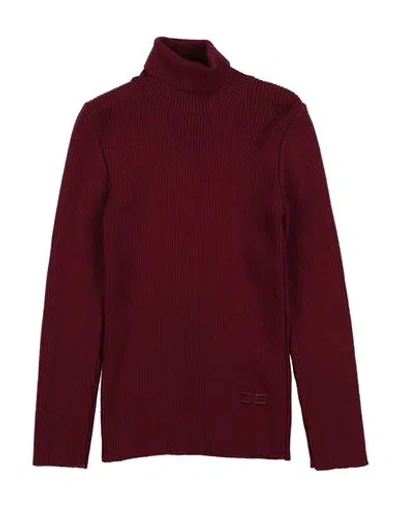 Elisabetta Franchi Babies'  La Mia Bambina Toddler Girl Turtleneck Burgundy Size 6 Viscose, Polyester, Polyam