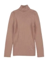 Elisabetta Franchi Babies'  La Mia Bambina Toddler Girl Turtleneck Camel Size 6 Viscose, Polyester, Polyamide In Brown