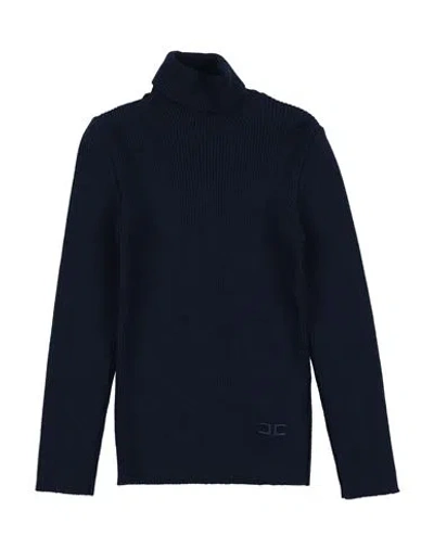Elisabetta Franchi Babies'  La Mia Bambina Toddler Girl Turtleneck Navy Size 6 Viscose, Polyester, Polyamide In Blue