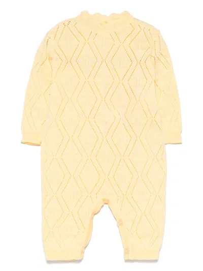 Elisabetta Franchi La Mia Bambina Babies' Tutina Romper In Gelb