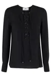 Elisabetta Franchi Lace Blouse In Black