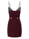 Elisabetta Franchi Lace-detailed Mini Dress In Red