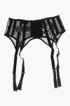 Elisabetta Franchi Lace Suspender Belt In Black