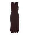 ELISABETTA FRANCHI LACE-UP DETAIL MIDI DRESS