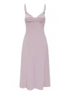 Elisabetta Franchi Lightweight Crepe Dress With Criss-cross Laces In Pink
