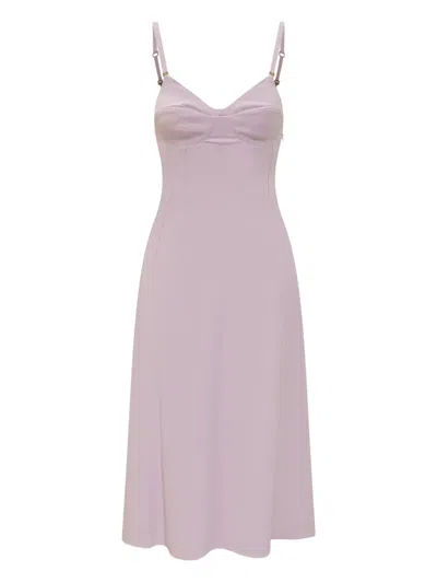 Elisabetta Franchi Lace-up Midi Dress