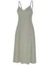 Elisabetta Franchi Lace-up Midi Dress In White