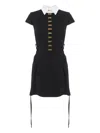Elisabetta Franchi Lace-up Mini Dress In Black