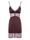 Elisabetta Franchi Laced Mini Dress In Red