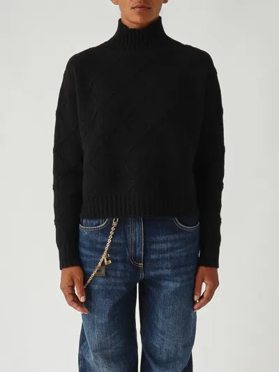 Elisabetta Franchi Lana Sweater In Black