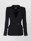 Elisabetta Franchi Lapel Jacket With Shoulder Structure And Button Detailing