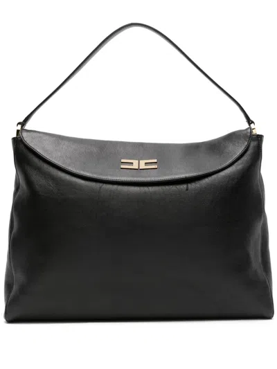 Elisabetta Franchi Large Avenue Tote Bag In Black