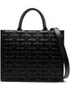 Elisabetta Franchi Logo-embossed Quilted Tote Bag In Black