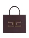 Elisabetta Franchi Large Logo-detail Tote Bag In Burgundy