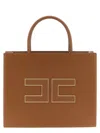 Elisabetta Franchi Borsa Tote Piccola Con Logo Marrone