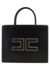 Elisabetta Franchi Large Logo Shopping Bag Tote Bag Black