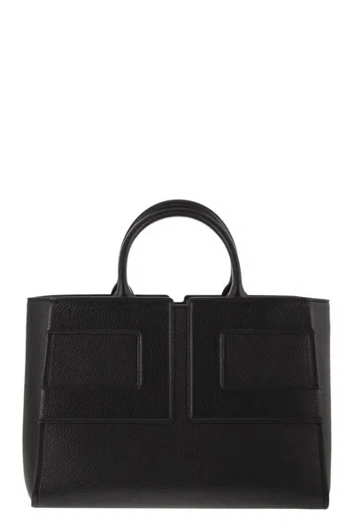 Elisabetta Franchi Large Tote Bag With Logo In Black
