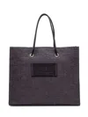 Elisabetta Franchi Large Tote In Jacquard Raffia