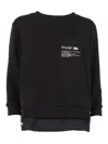 Elisabetta Franchi Layered Cotton Blend Top With Gold Accents In Black