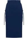 Elisabetta Franchi Layered-design Skirt In Blue