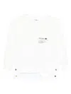 Elisabetta Franchi Fleece Top With Details In Poplin Fabric Clothing In White