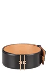 Elisabetta Franchi Leather Belt In Black
