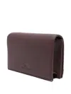 Elisabetta Franchi Leather Cross Body Bag In Red