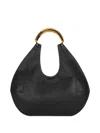Elisabetta Franchi Small Jewel-handle Tote Bag In Black