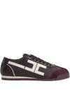 Elisabetta Franchi Leather Logo Sneakers In Black