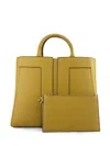 Elisabetta Franchi Leather Panelled Tote Bag In Yellow