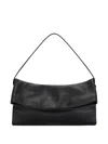 Elisabetta Franchi Leather Shoulder Bag In Black