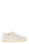 Elisabetta Franchi Ivory Leather Sneaker In White