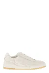 Elisabetta Franchi Ivory Leather Sneaker In White
