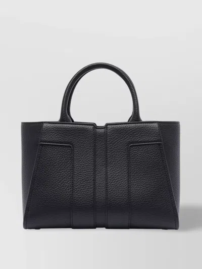 Elisabetta Franchi Leather Textured Top Handles Detachable Strap