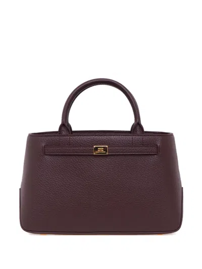 Elisabetta Franchi Textured Leather Top Handle Bag