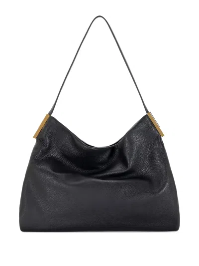 Elisabetta Franchi Leather Tote Bag In Black