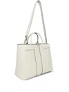 Elisabetta Franchi Leather Tote Bag In Neutral