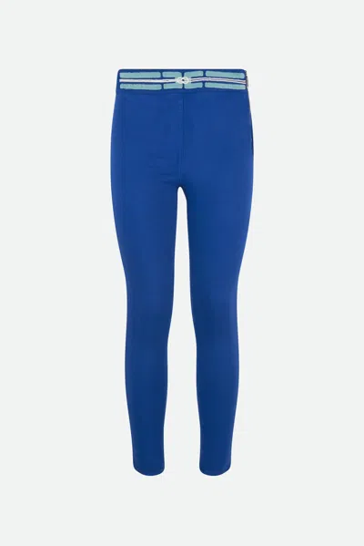 Elisabetta Franchi Leggins Cobalto In Blue