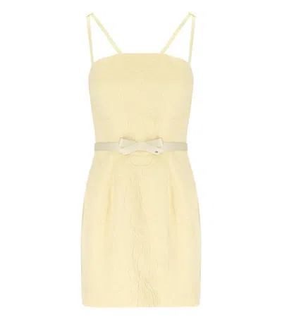 Elisabetta Franchi Lemonade Belted Dress In Yellow