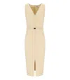 Elisabetta Franchi Crepe Bustier Dress With Contrasting Topstitching