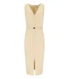 Elisabetta Franchi Crepe Bustier Dress With Contrasting Topstitching