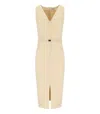 Elisabetta Franchi Crepe Bustier Dress With Contrasting Topstitching