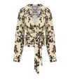 Elisabetta Franchi Lemonade Cacao Floral Shirt In Yellow