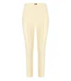Elisabetta Franchi Lemonade Trouser With Logo In Yellow