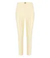 Elisabetta Franchi Lemonade Trouser With Logo In Yellow