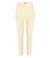 Elisabetta Franchi Lemonade Trouser With Logo In Yellow