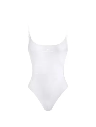 Elisabetta Franchi Lettering-print Swimsuit In White